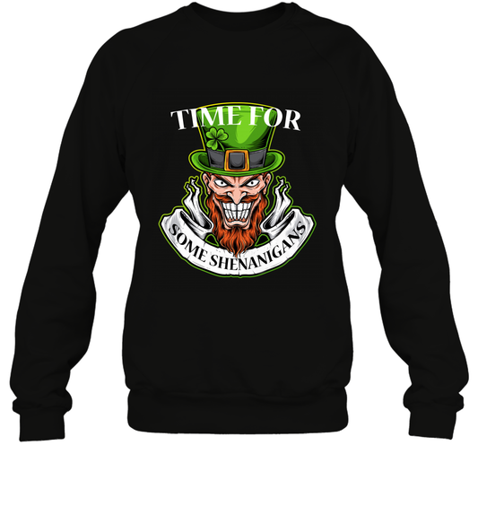 Time For Some Shenanigans Irish Shirt Sweatshirt Black
