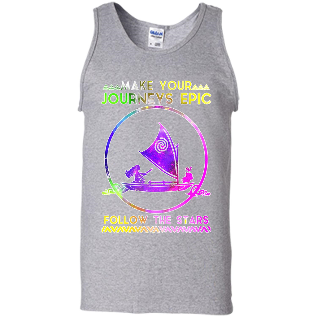 Movie T-shirt Make Your Journeys Epic Follow The Stars Sport Grey