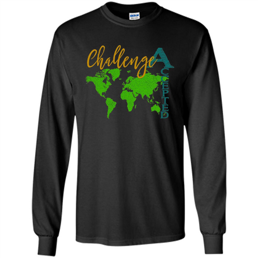 Challenge Accepted With Map For Students And Tutors T-shirt Black