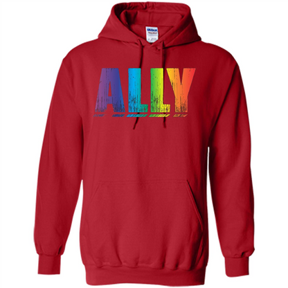 LGBTQ T-shirt Proud LGBT Ally Rainbow Gay Pride Support Red