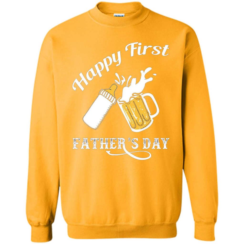 Happy First Father's Day T-shirt 2017 Gold