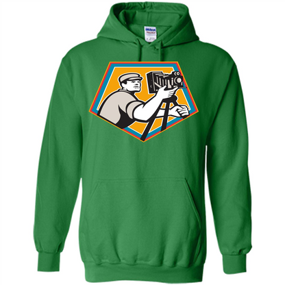 Cameraman T-shirt Vintage Movie Film Camera Irish Green