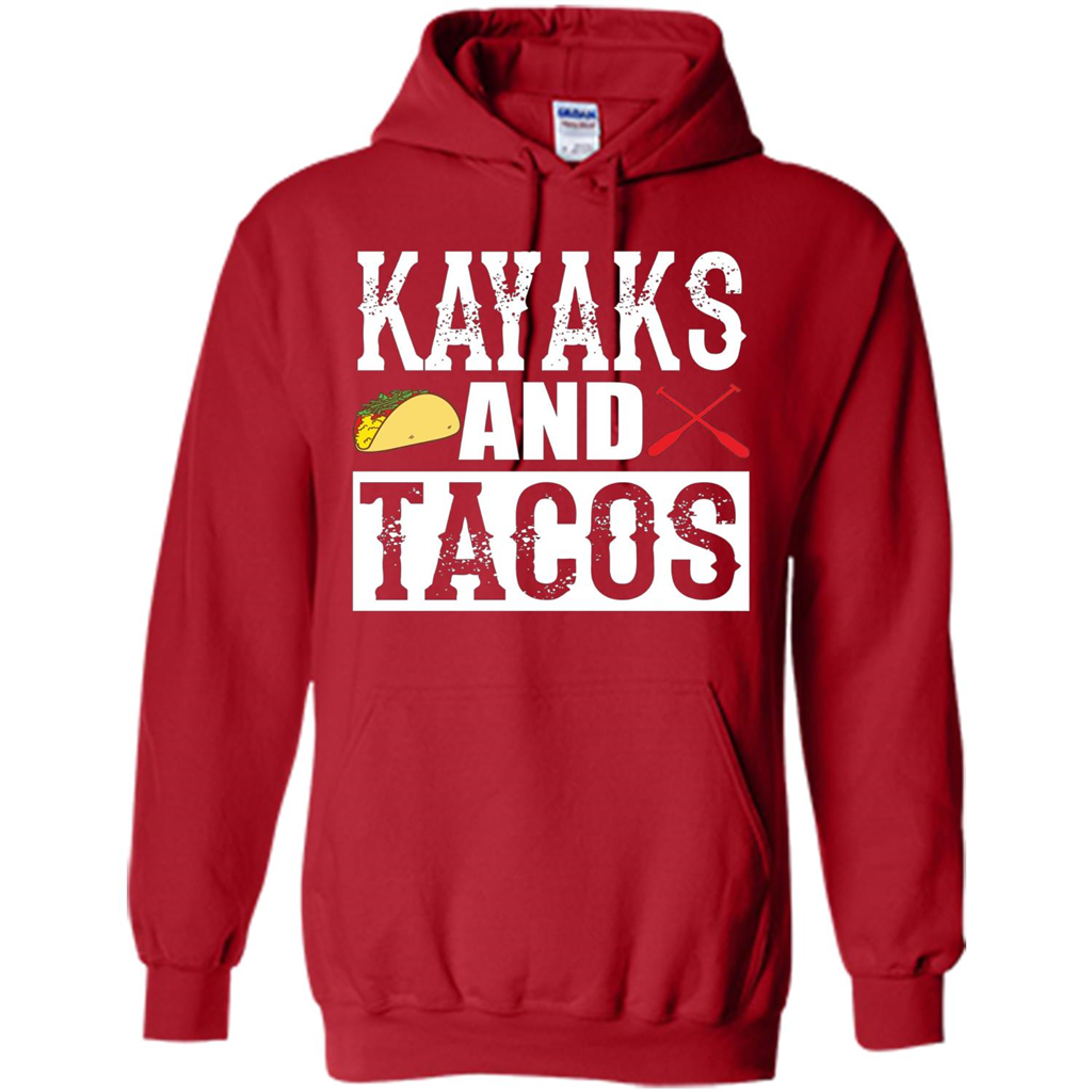 Funny Taco T-shirt Kayaks and Tacos Red