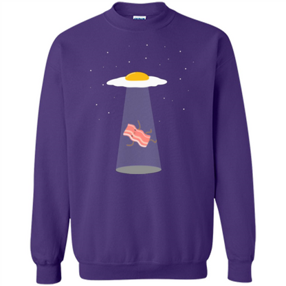 Cute Funny Bacon And Eggs UFO Orange