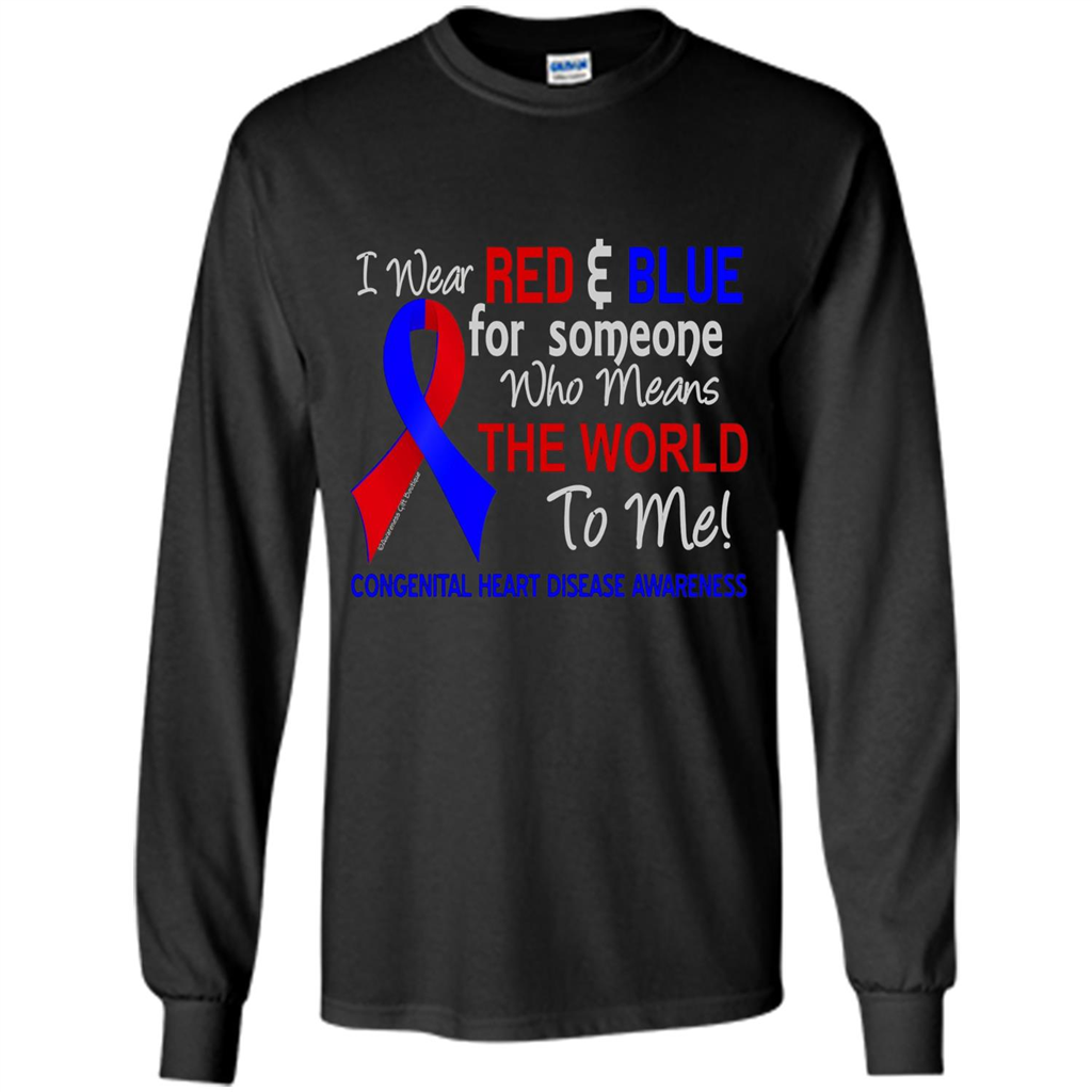 Congenital Heart Disease CHD T-Shirt Means The World To Me Black