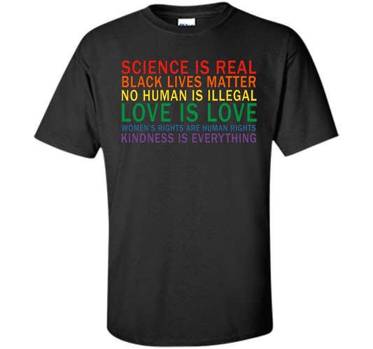 Love Is Kindness T-Shirt Black Lives LGBT Equality Feminist t-shirt Black