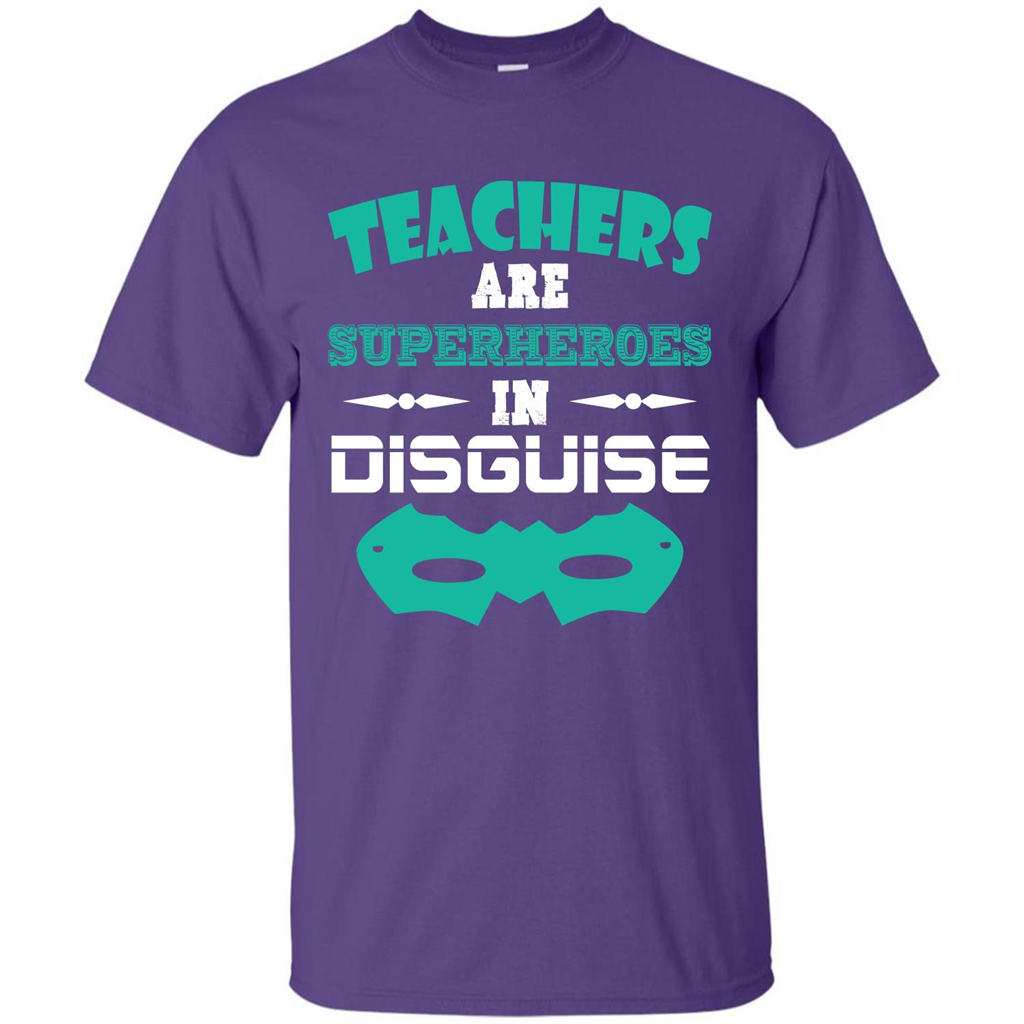 Teacher T-shirt Teachers Are Superheroes In Disguise Purple