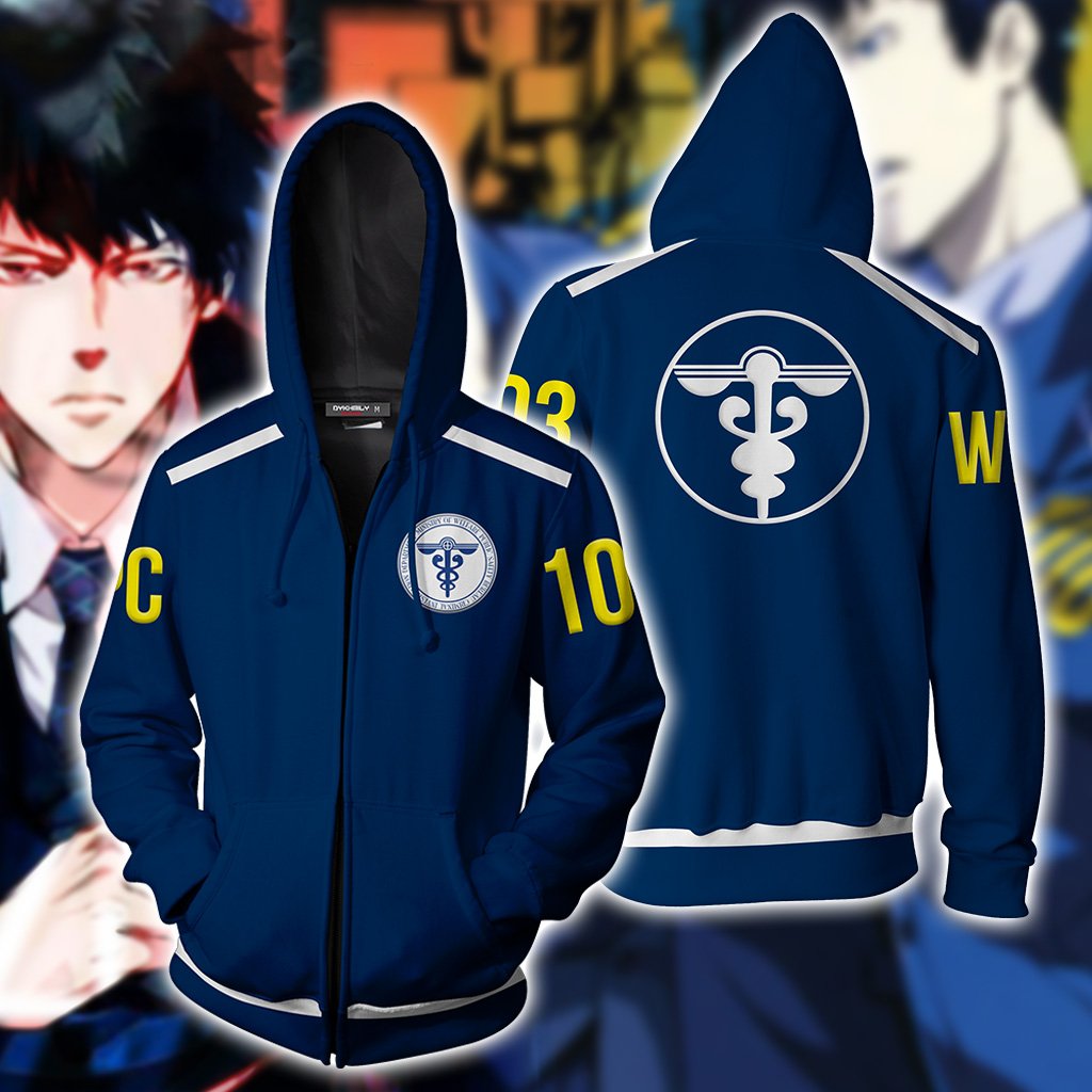 Psycho-Pass Shinya Kogami Cosplay Zip Up Hoodie Jacket 4XL