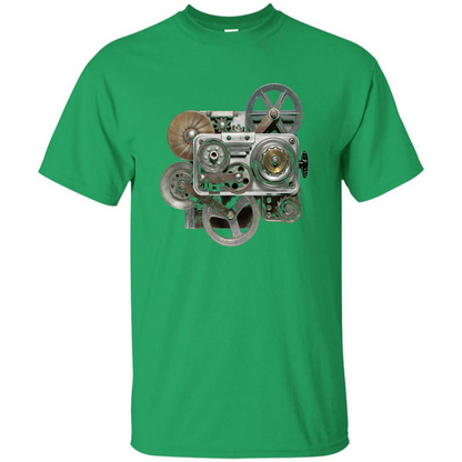 Steampunk Mechanical Gears T-Shirt Irish Green