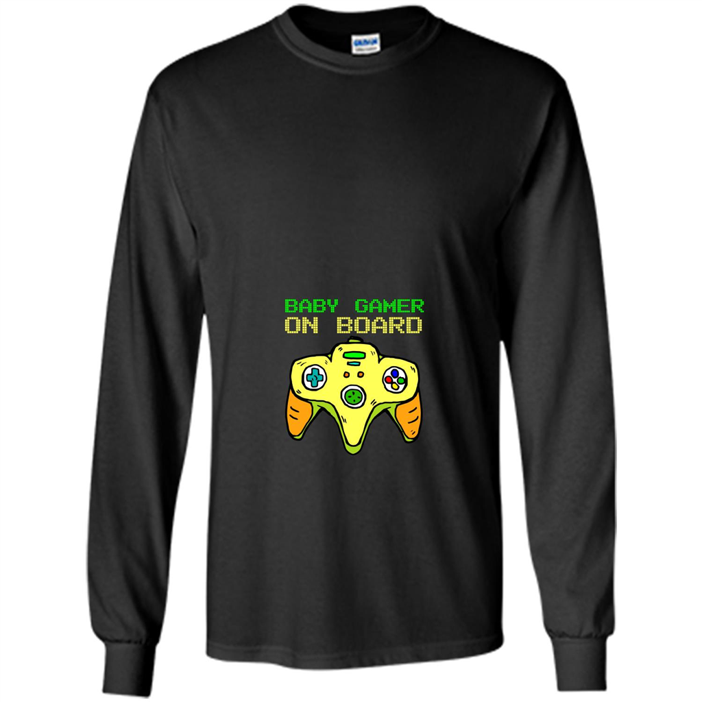 Pregnancy & Birth T-shirt Baby Gamer On Board Black