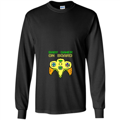 Pregnancy & Birth T-shirt Baby Gamer On Board Black