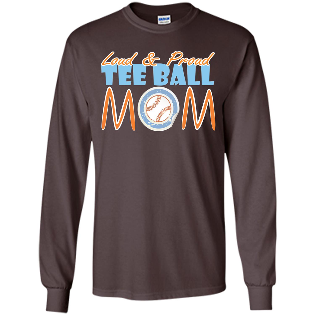 Softball Mommy T-shirt Loud And Proud Dark Chocolate