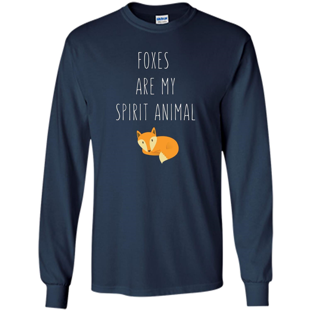Foxes Are My Spirit Animal Fox T-Shirt Navy