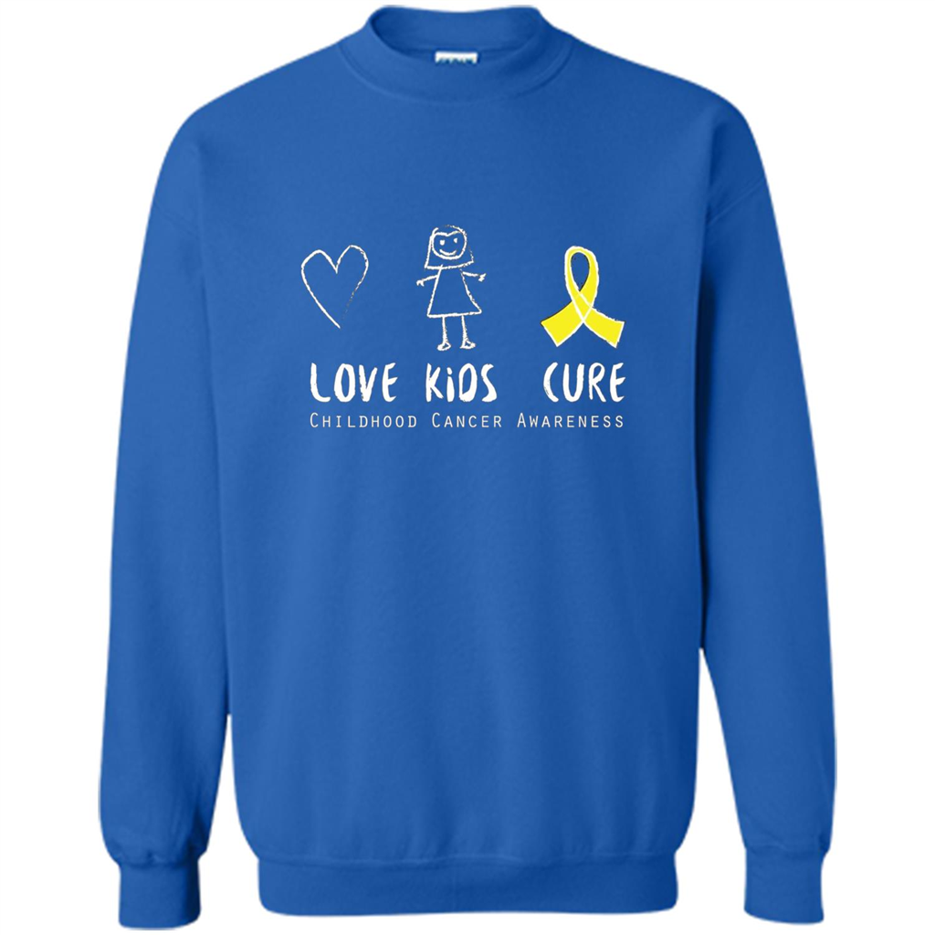 Love Kids Cure Childhood Cancer Awareness T-shirt Royal