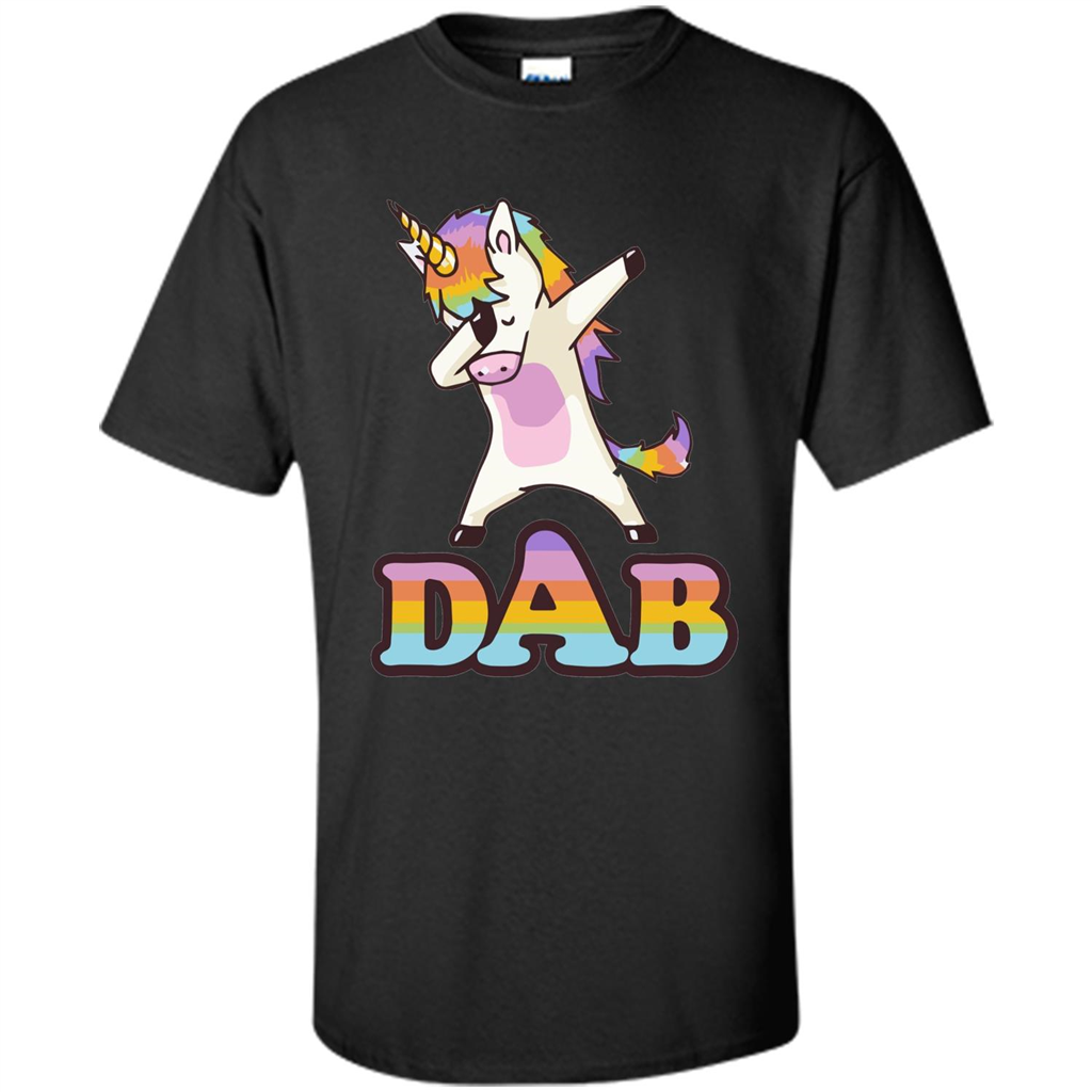 Cute Unicorn Dabbing T-shirt Black