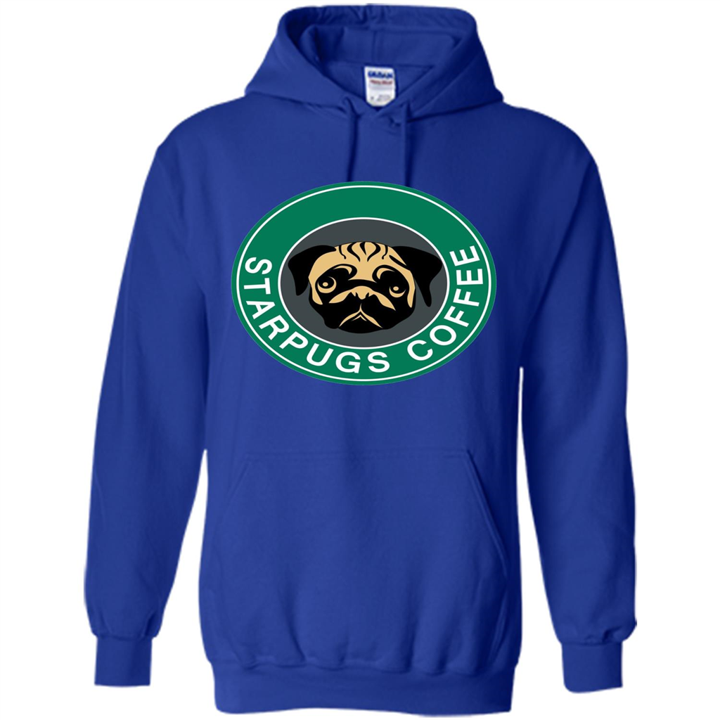 Starpugs Coffee T-shirt Pug Dog Lover T-shirt Royal