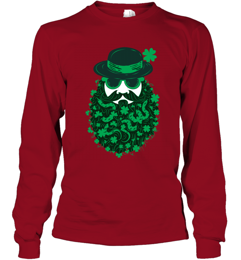 Irish Man Bread Shirt Long Sleeve T-Shirt Cardinal Red
