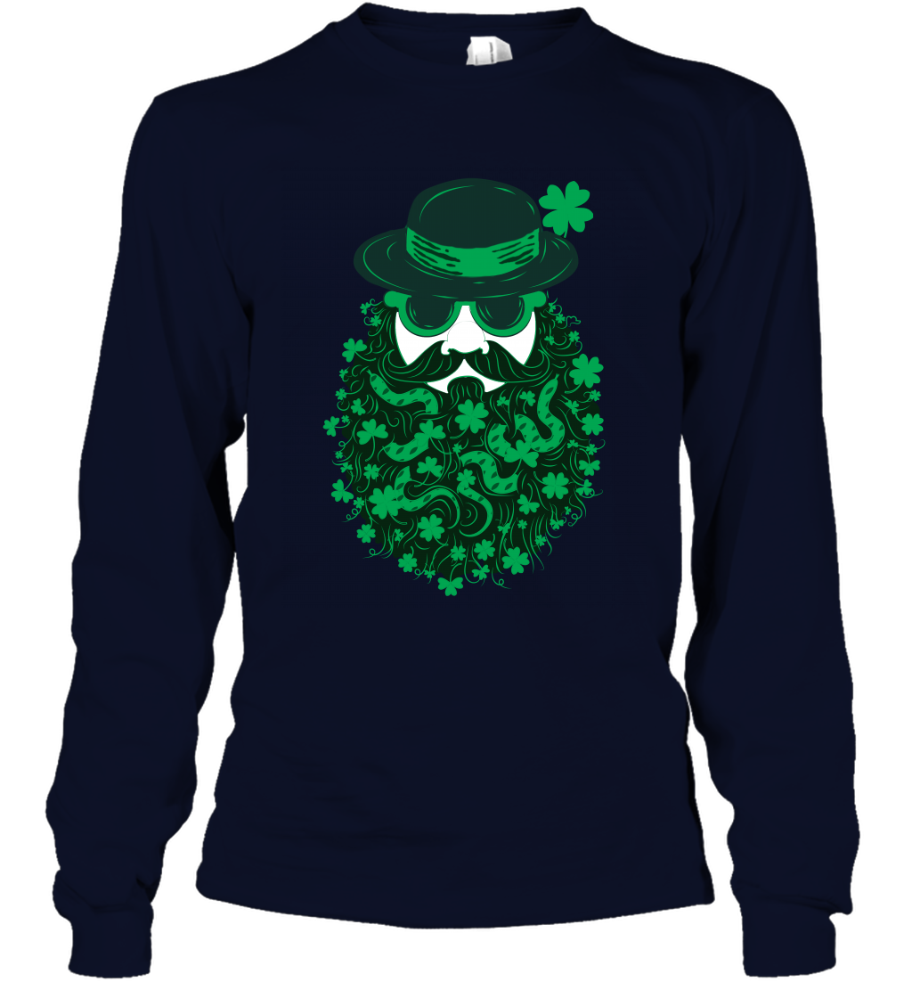 Irish Man Bread Shirt Long Sleeve T-Shirt Navy