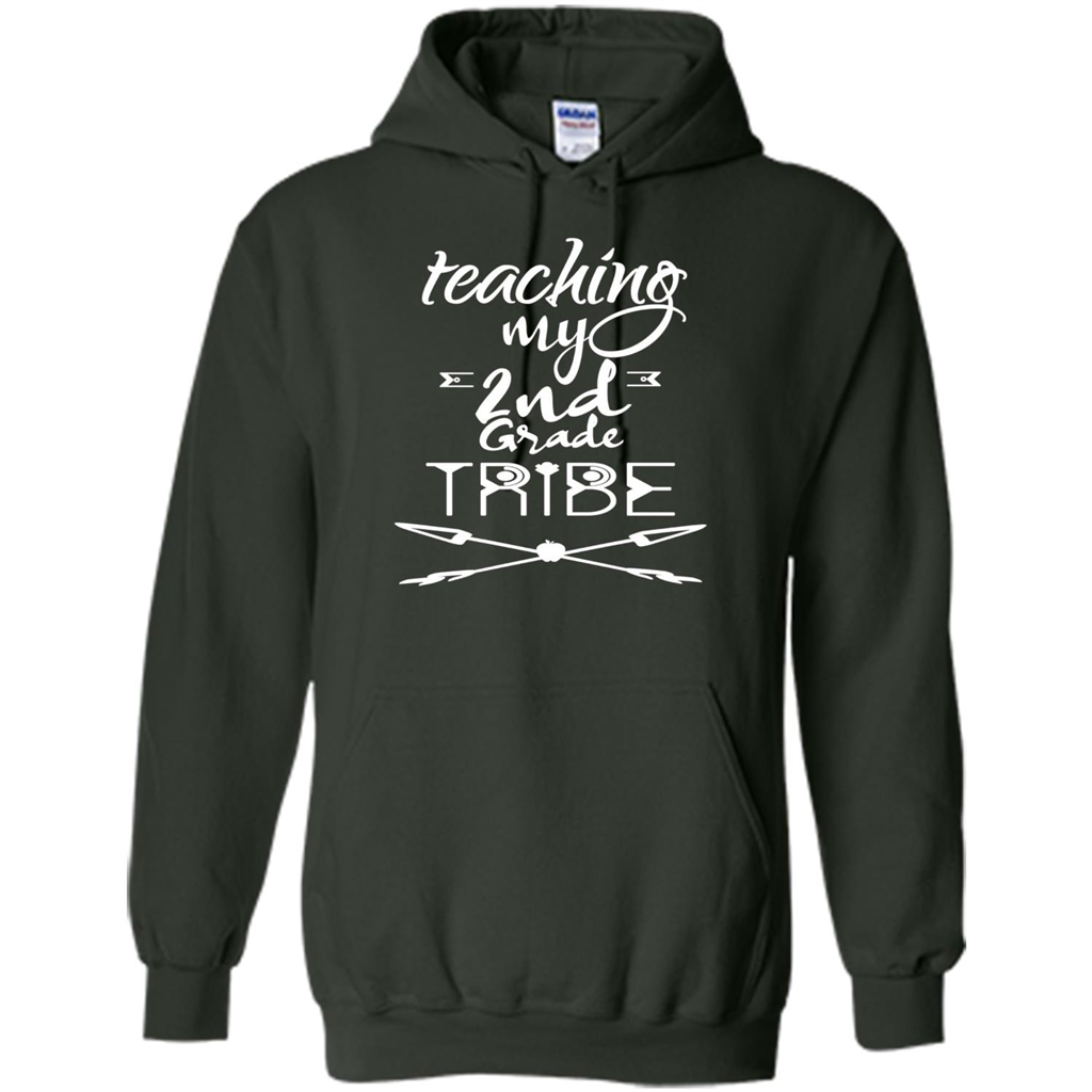 Back To School T-shirt Teaching My Second Grade Tribe Forest Green