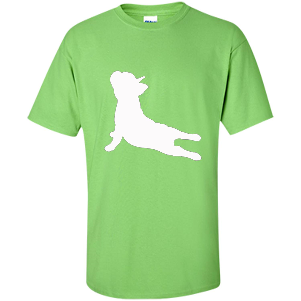 French Bulldog Yoga T-shirt Lime