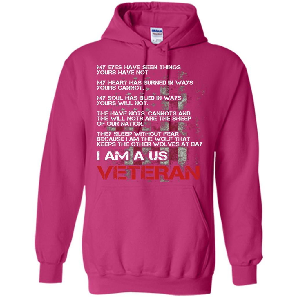 Military T-shirt I Am A Us Veteran T-shirt Heliconia