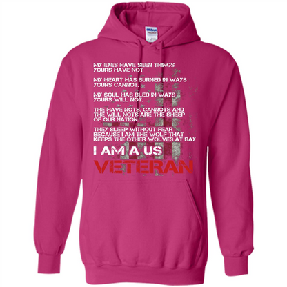 Military T-shirt I Am A Us Veteran T-shirt Heliconia