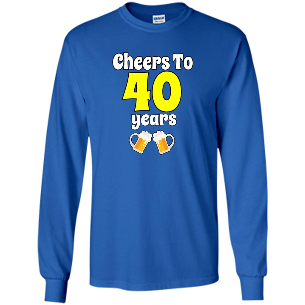 Cheers To 40 Years Birthday Or Wedding Anniversary T-shirt Royal