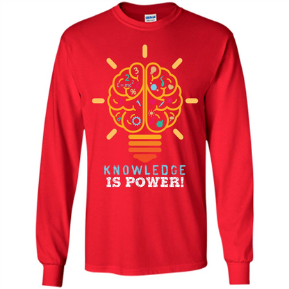 Student T-shirt Knowledge Is Power T-shirt Red