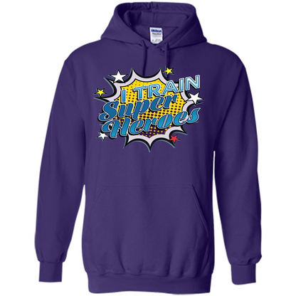 Funny Superhero T Shirt I Train Super Heroes T-shirt Purple