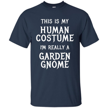 Garden Gnome Halloween Costume T-shirt Navy