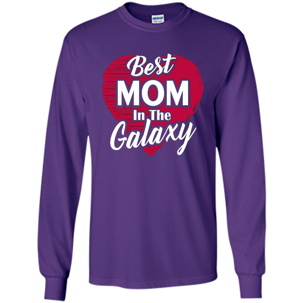 Mothers Day T-shirt Best Mom In The Galaxy Purple