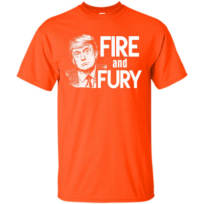 American T-shirt Fire And Fury Orange
