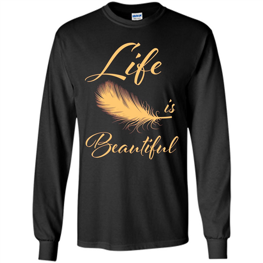 Beautiful Life Wing T-shirt Life Is Beautiful Black