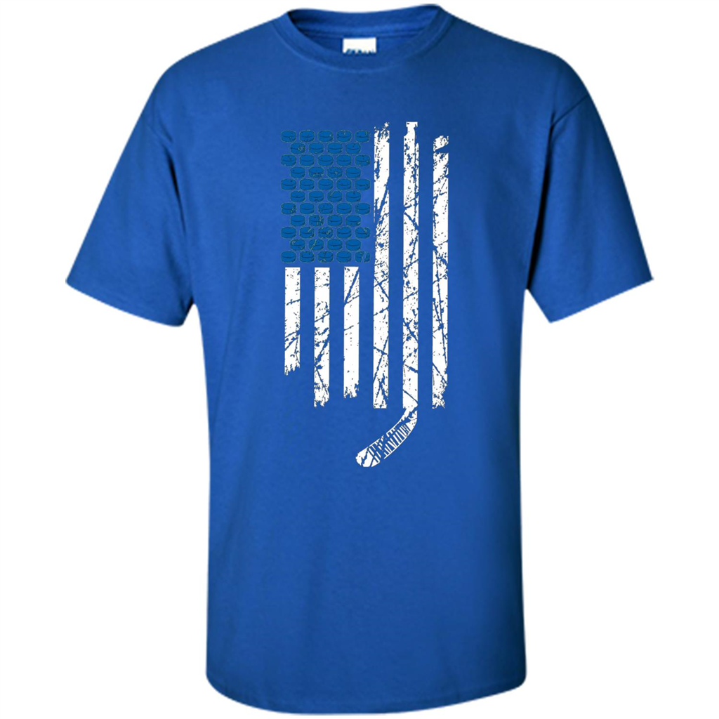 Hockey American Flag T-Shirt Royal