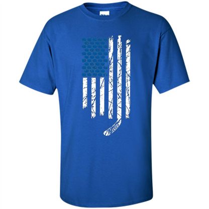 Hockey American Flag T-Shirt Royal