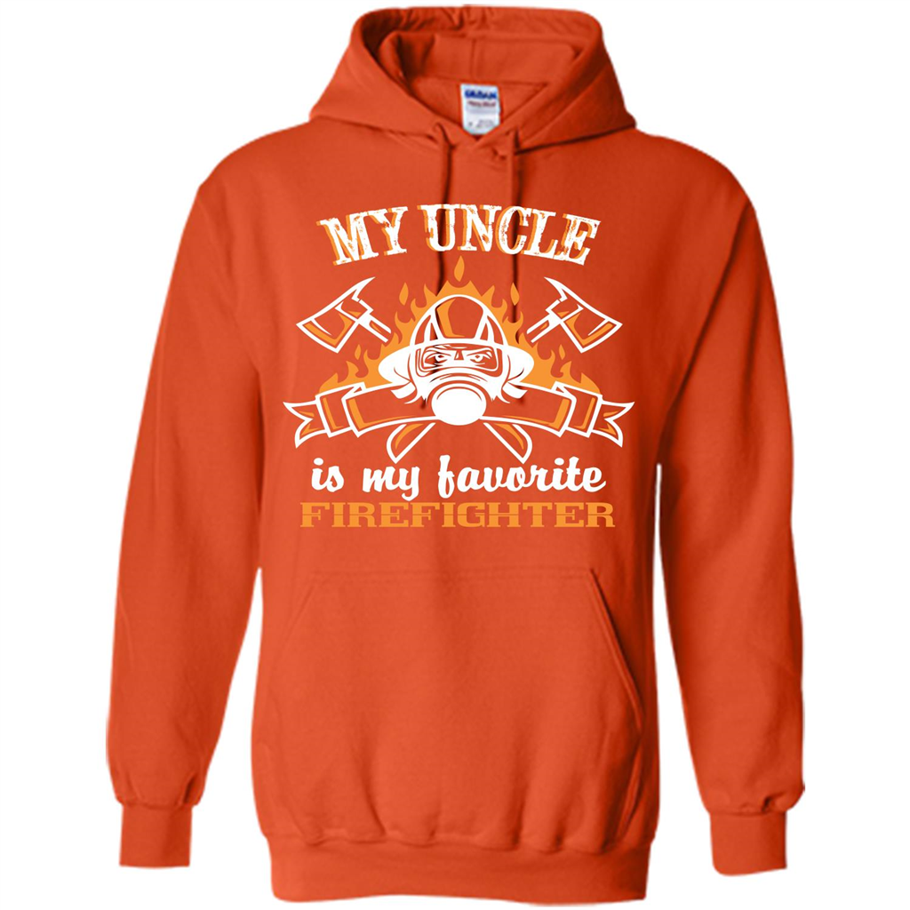 Firefighter Uncle T-shirt My Uncle Is My Favorite Firefighter Orange