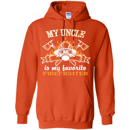 Firefighter Uncle T-shirt My Uncle Is My Favorite Firefighter Orange
