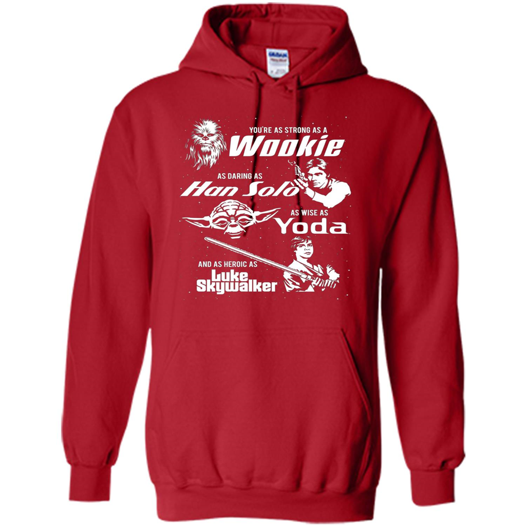 Fathers Day T-shirt Dad Is Cool As Chewy Han Yoda Luke Red