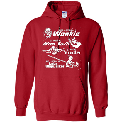 Fathers Day T-shirt Dad Is Cool As Chewy Han Yoda Luke Red