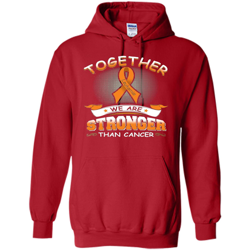 Leukemia Tshirt Together We Are Stronger Than Cancer Red