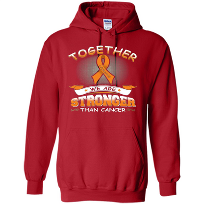 Leukemia Tshirt Together We Are Stronger Than Cancer Red
