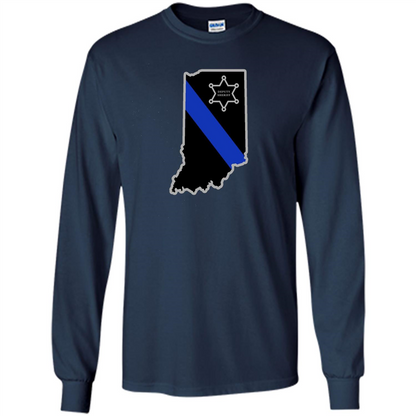 Indiana Sheriff Deputy Thin Blue Line Deputy Sheriff T-shirt