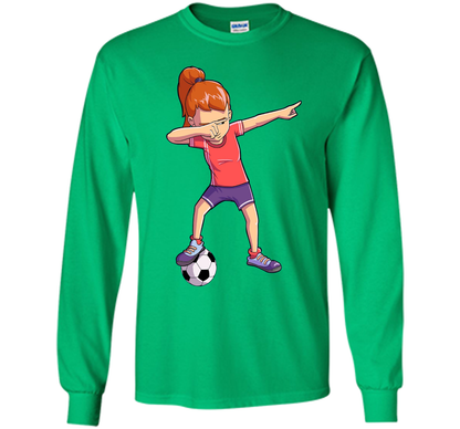 Soccer Dabbing Girl Dab Dance T-shirt Funny Football Tee shirt Irish Green