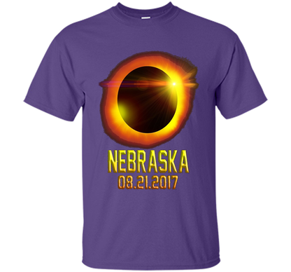 Nebraska Total Solar Eclipse 2017 T-shirt Purple