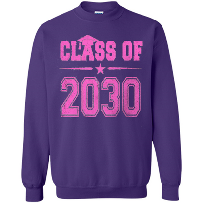 Class of 2030 Pink Girls T-shirt Purple