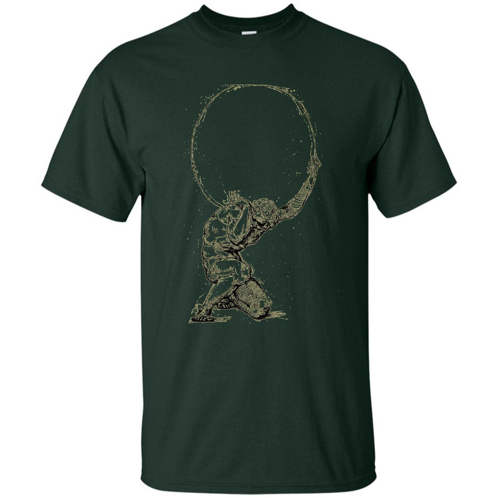 Atlas Greek Mythology Greece T-Shirt Forest Green