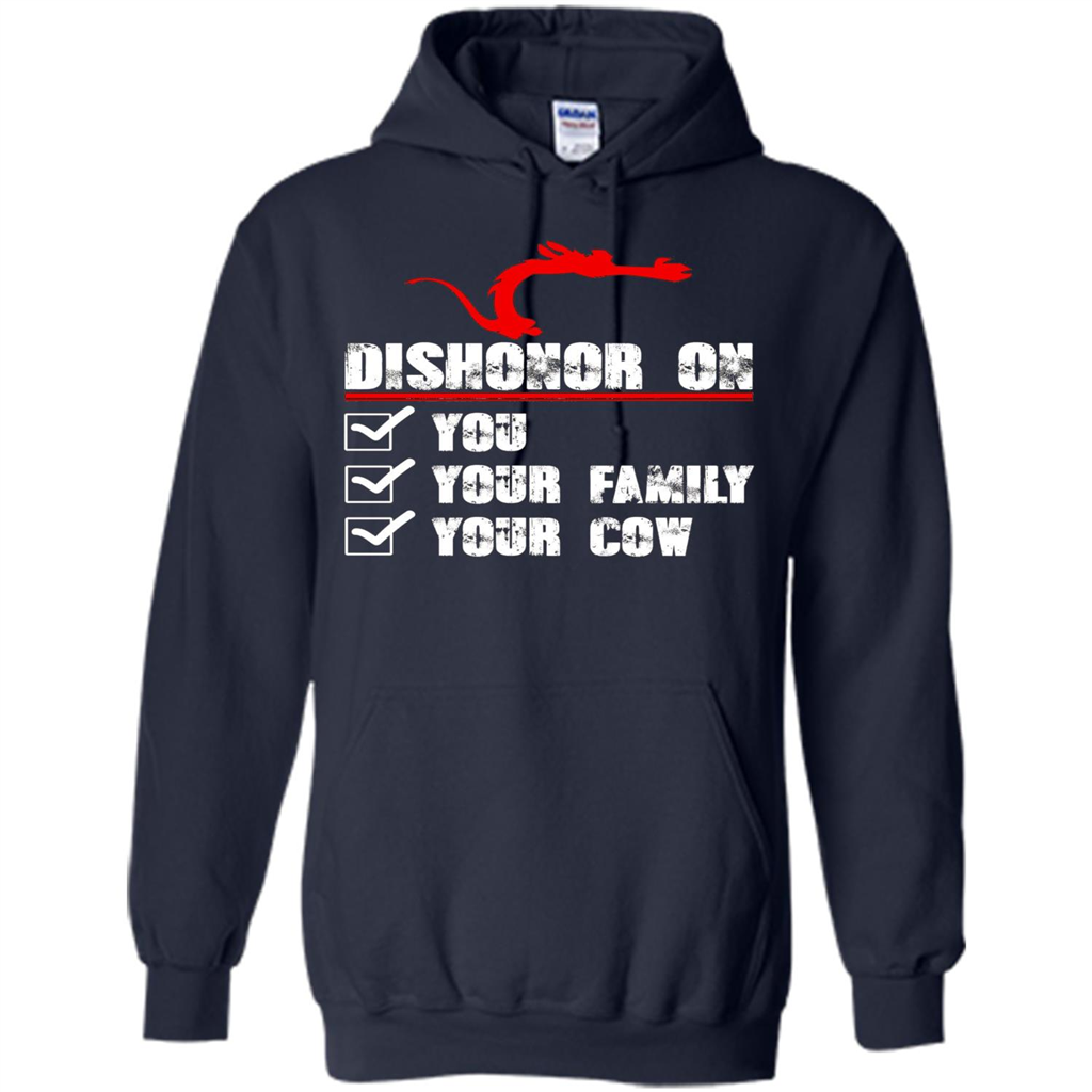 Dishonor On You Your Family Your Cow T-shirt Navy