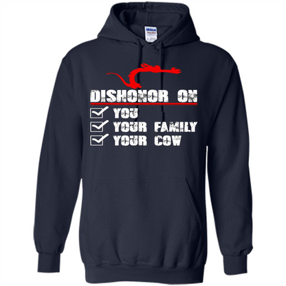 Dishonor On You Your Family Your Cow T-shirt Navy