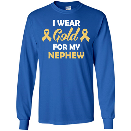 Cancer Awareness T-shirt I Wear Gold For My Nephew