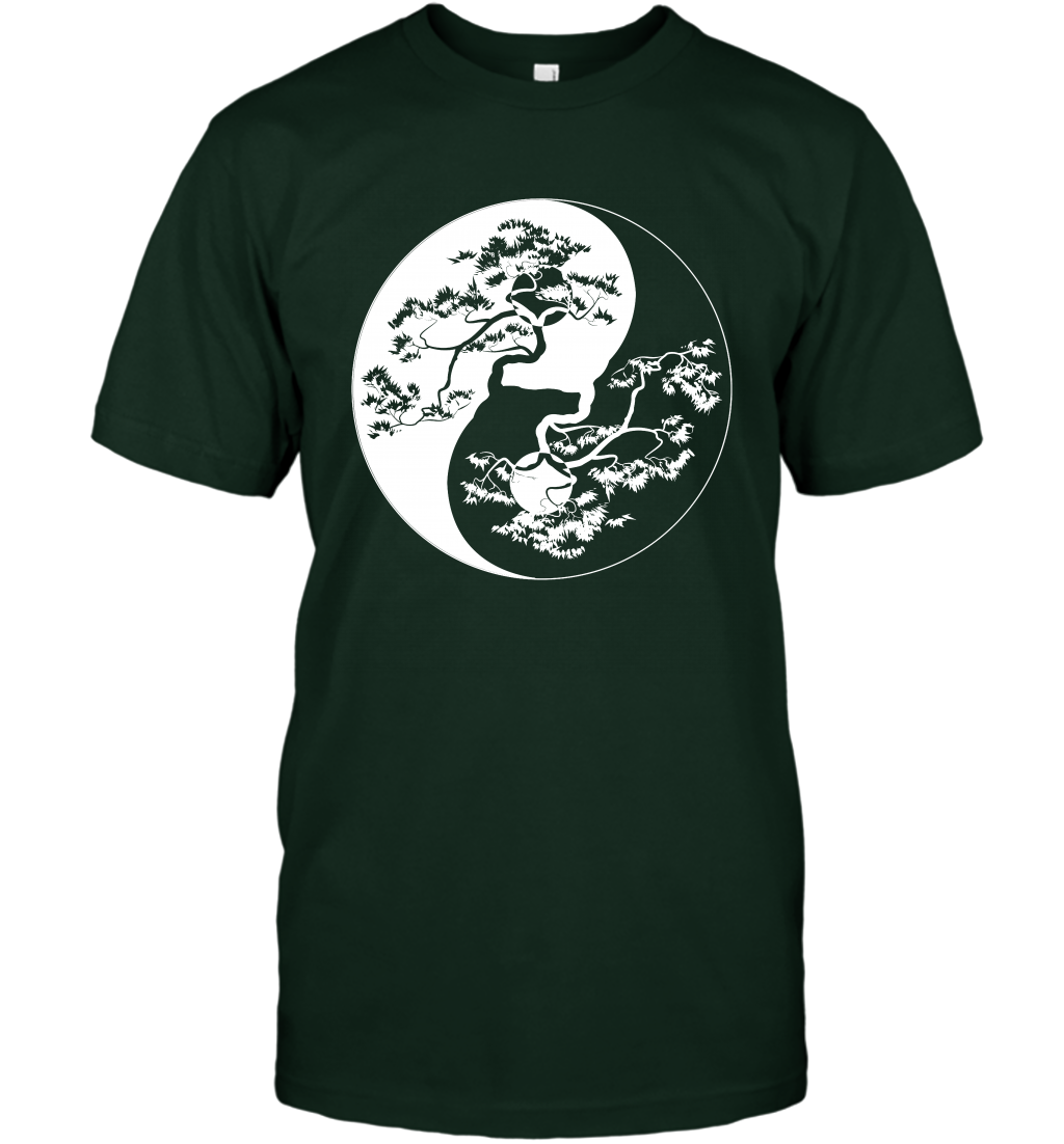 Yin Yang Tree Shirt T-Shirt T-Shirt Forest Green